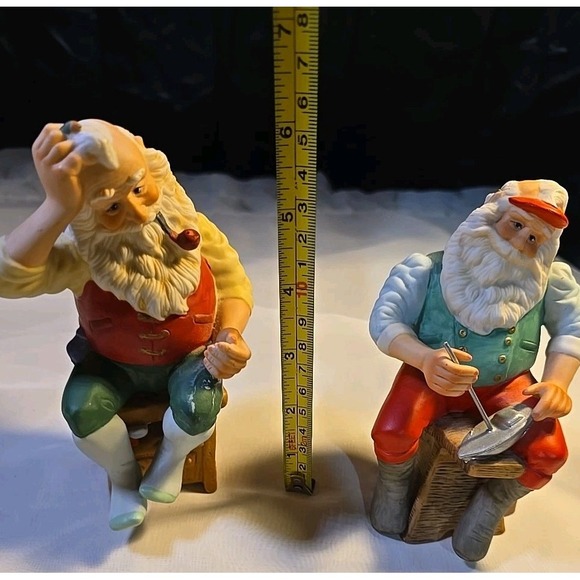 1989 Hallmark Santa's Limited Edition Porcelain Figurine 1 Of 24,700 ~Set Of 2 - Picture 9 of 9